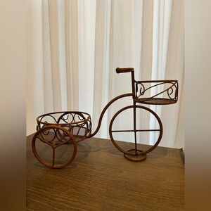 Tricycle Plant Stand in Bronze